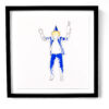 VMens silkscreenprint comic blauwgoud v1 1000