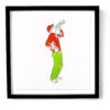 VMens silkscreenprint comic groenrood 1000